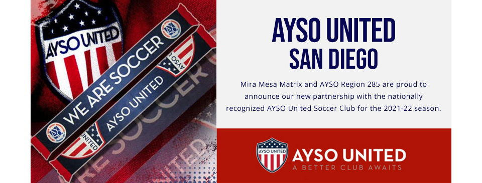 Mira Mesa AYSO Partners with AYSO United!!!