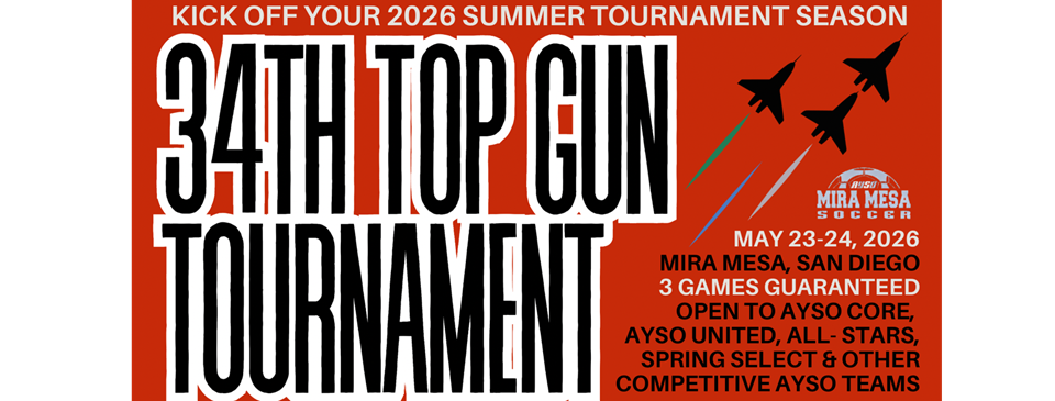 MARK YOUR Calendars! 2026 TOP GUN TOURNAMENT